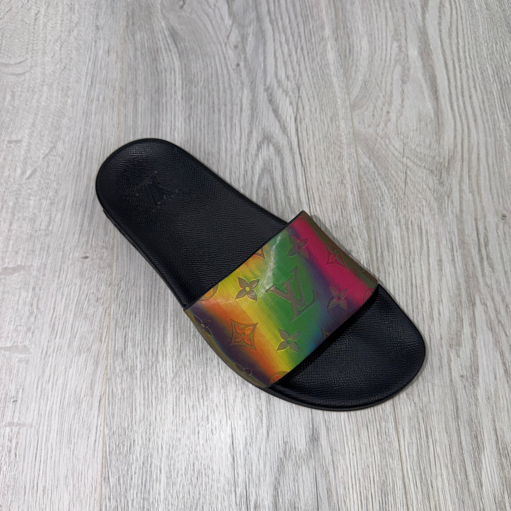 Louis Vuitton Multicolor Iridescent Monogram Rubber Waterfront Sliders - Uk 6 (Fit 7)