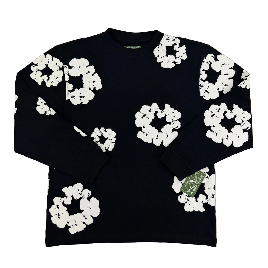 Denim Tears Men’s Black Longsleeve T-shirt - Medium