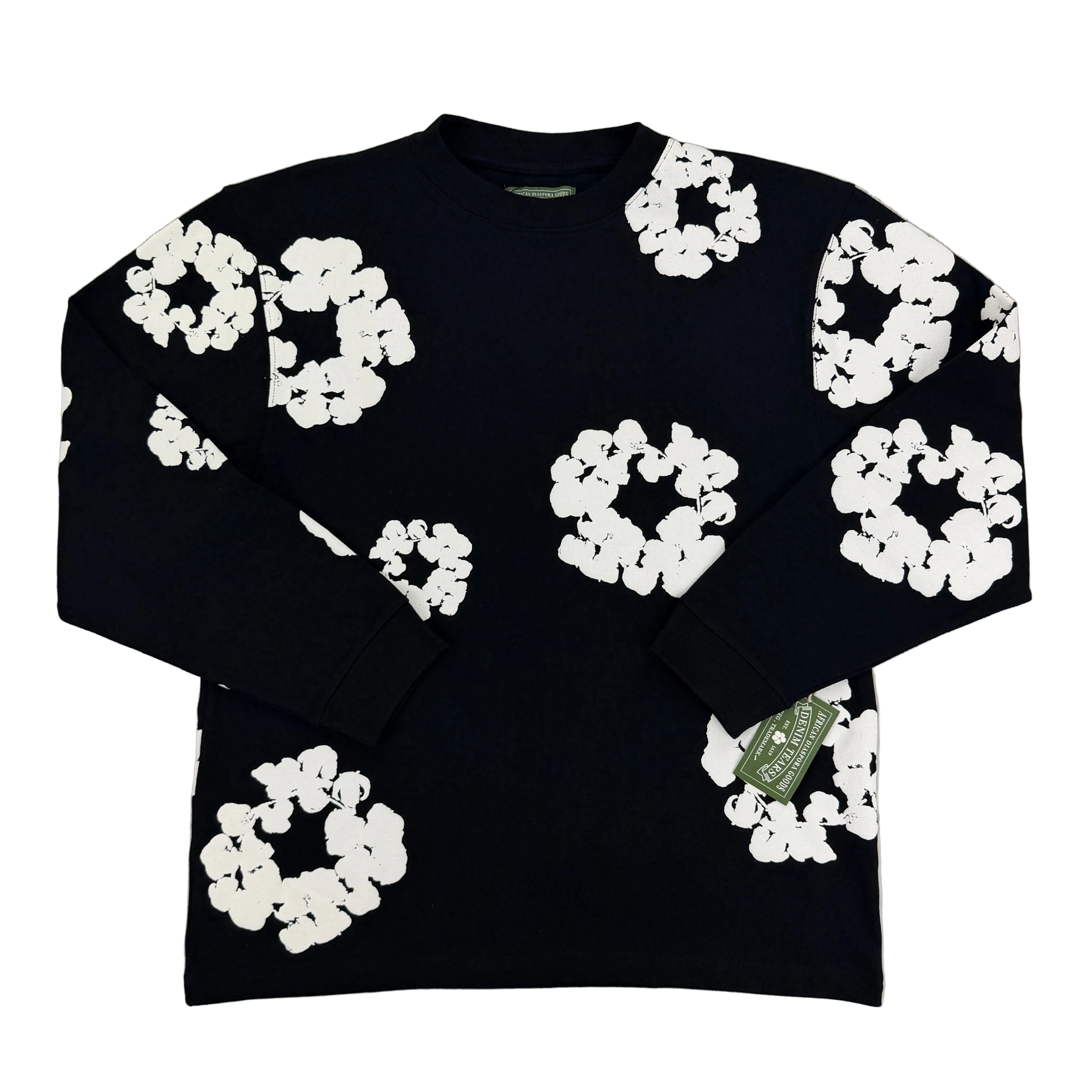 Denim Tears Men’s Black Longsleeve T-shirt - Medium