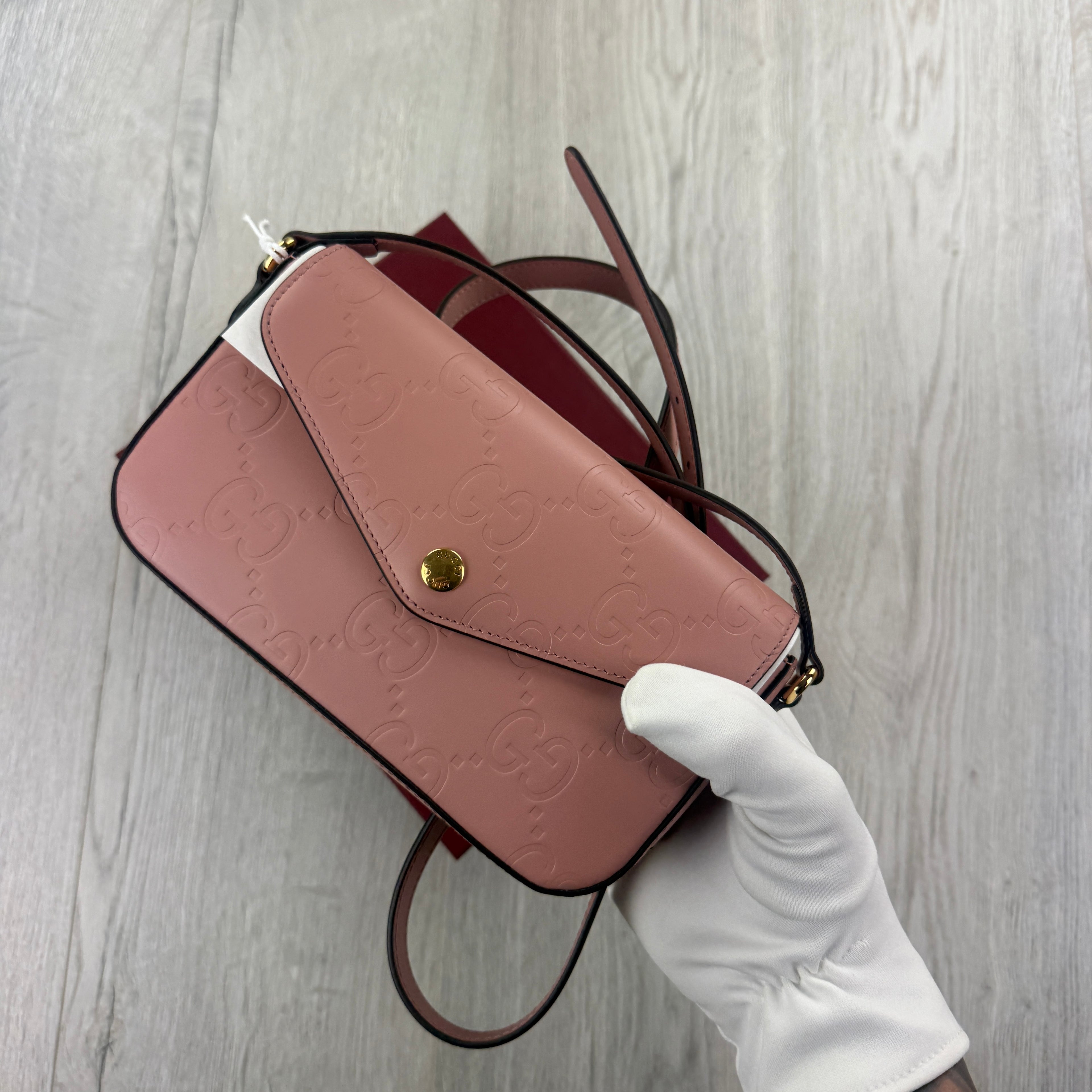 Gucci Women’s Pink GG Monogram Crossbody bag