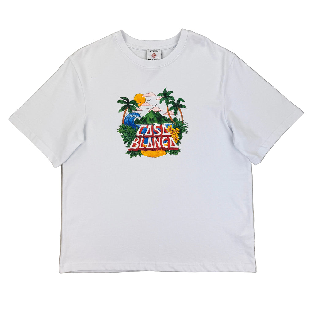 Casablanca Men’s White T-shirt - Large Oversized