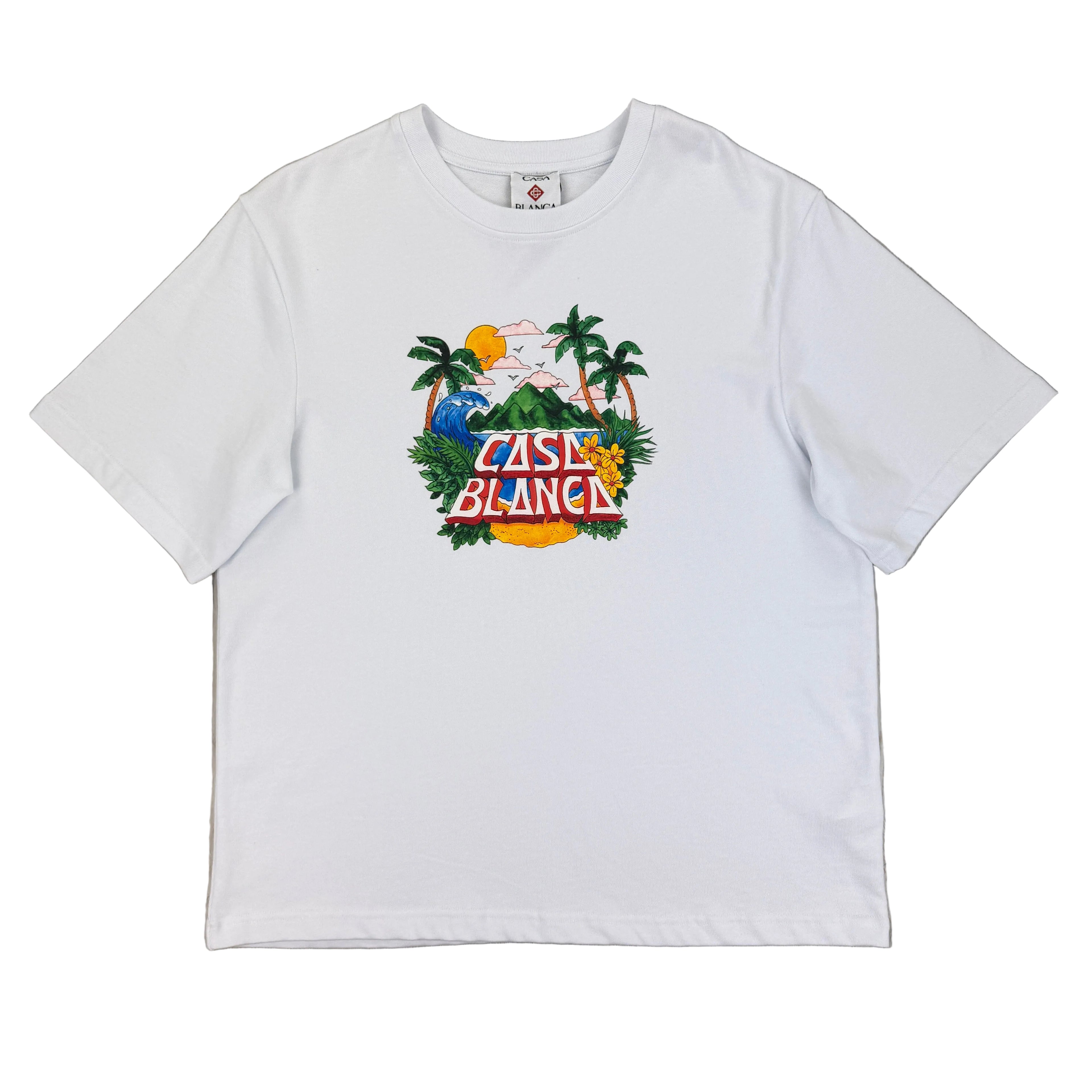 Casablanca Men’s White T-shirt - Large Oversized