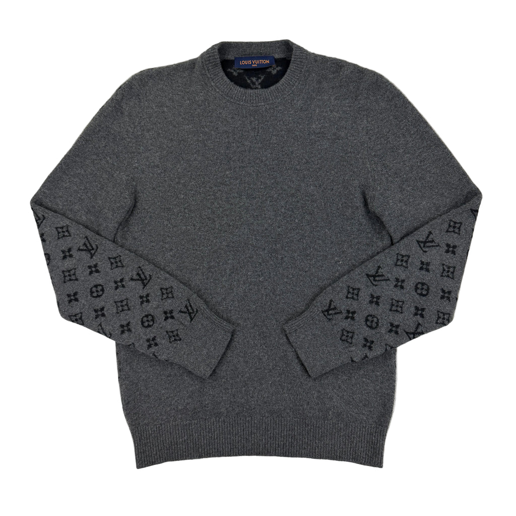 Louis Vuitton Men’s Grey Crewneck Cashmere Jumper - Medium