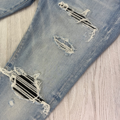 Amiri MX1 Denim Distressed Ripped Jeans - Uk 34