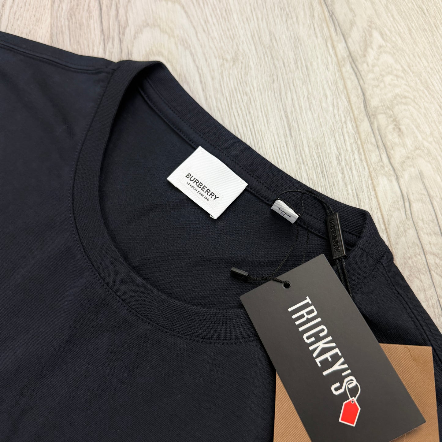 Burberry Men’s Dark Navy T-shirt Red Logo - XL