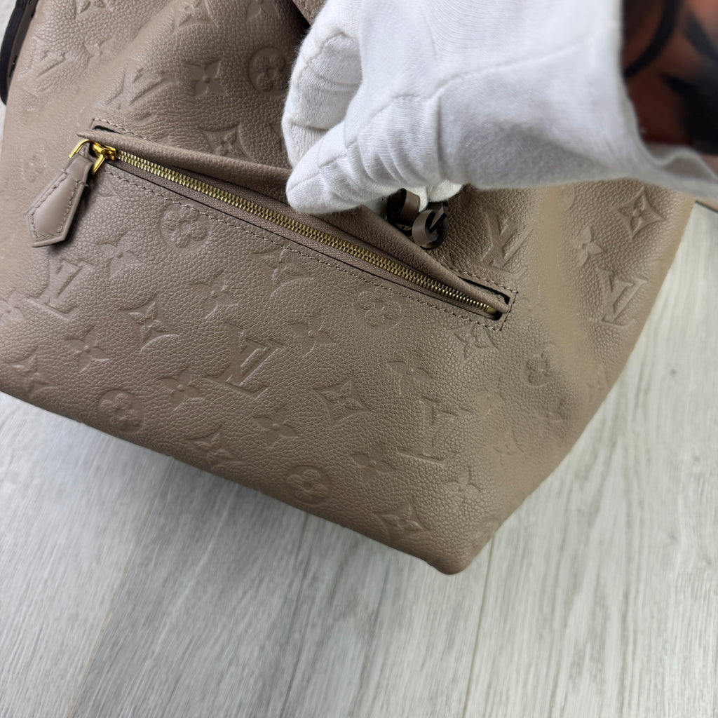 Louis Vuitton Women’s Montsouris MM in Tourtelle, Leather Backpack