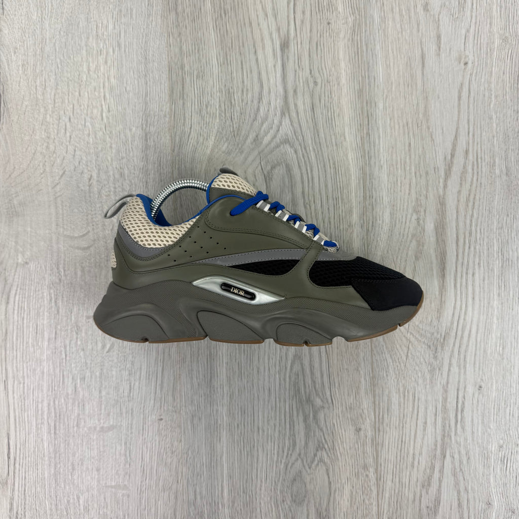 Dior B22 Men’s Khaki & Blue Trainers - 41 (Fit Uk 7)
