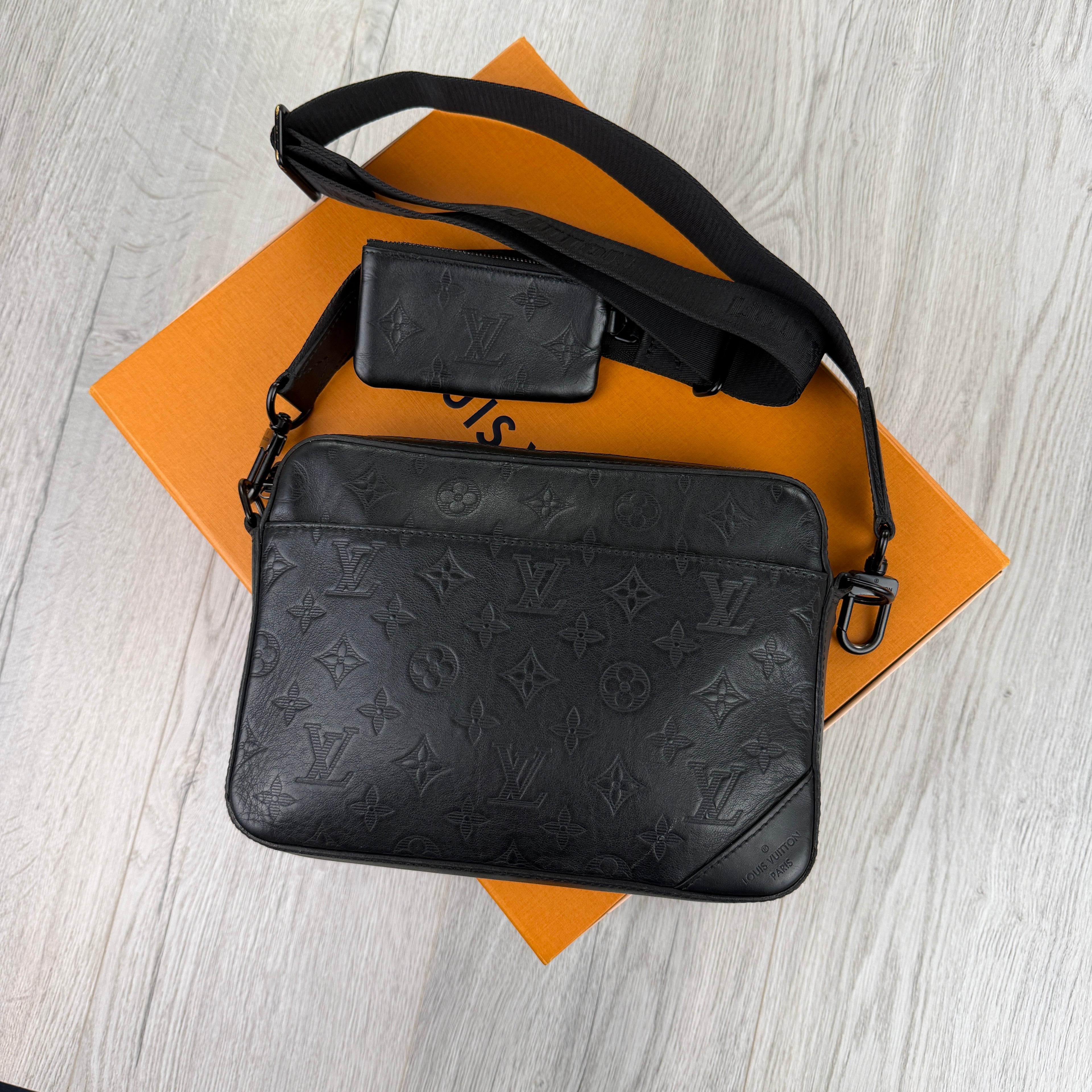 Louis Vuitton Men’s Shadow Black Monogram Duo Messenger Bag
