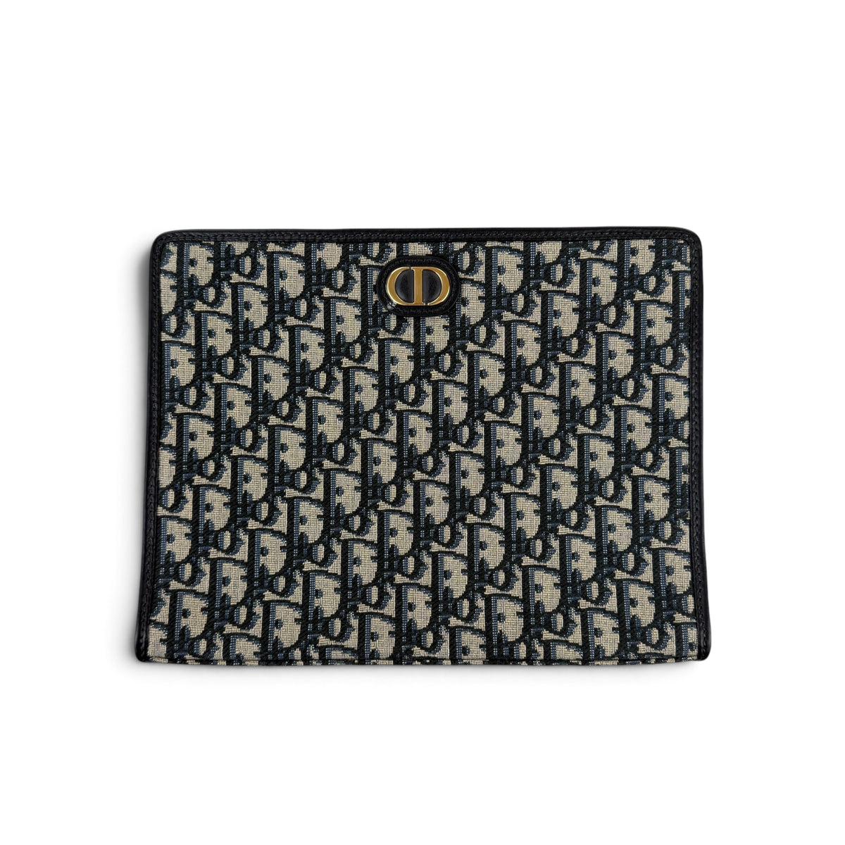 Christian Dior CD Beige Oblique Clutch Bag