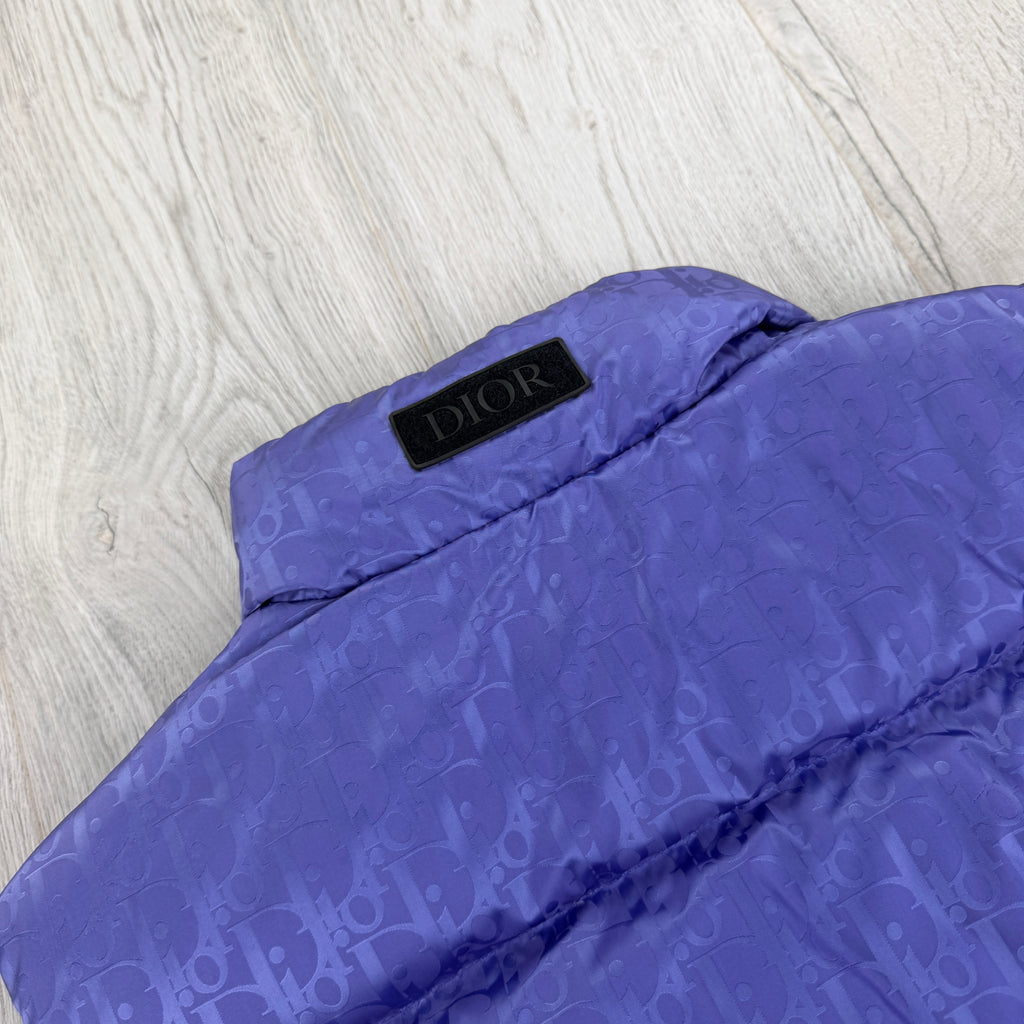Dior Men’s Oblique Purple Zip-up Down Bodywarmer - 50 (M/L)