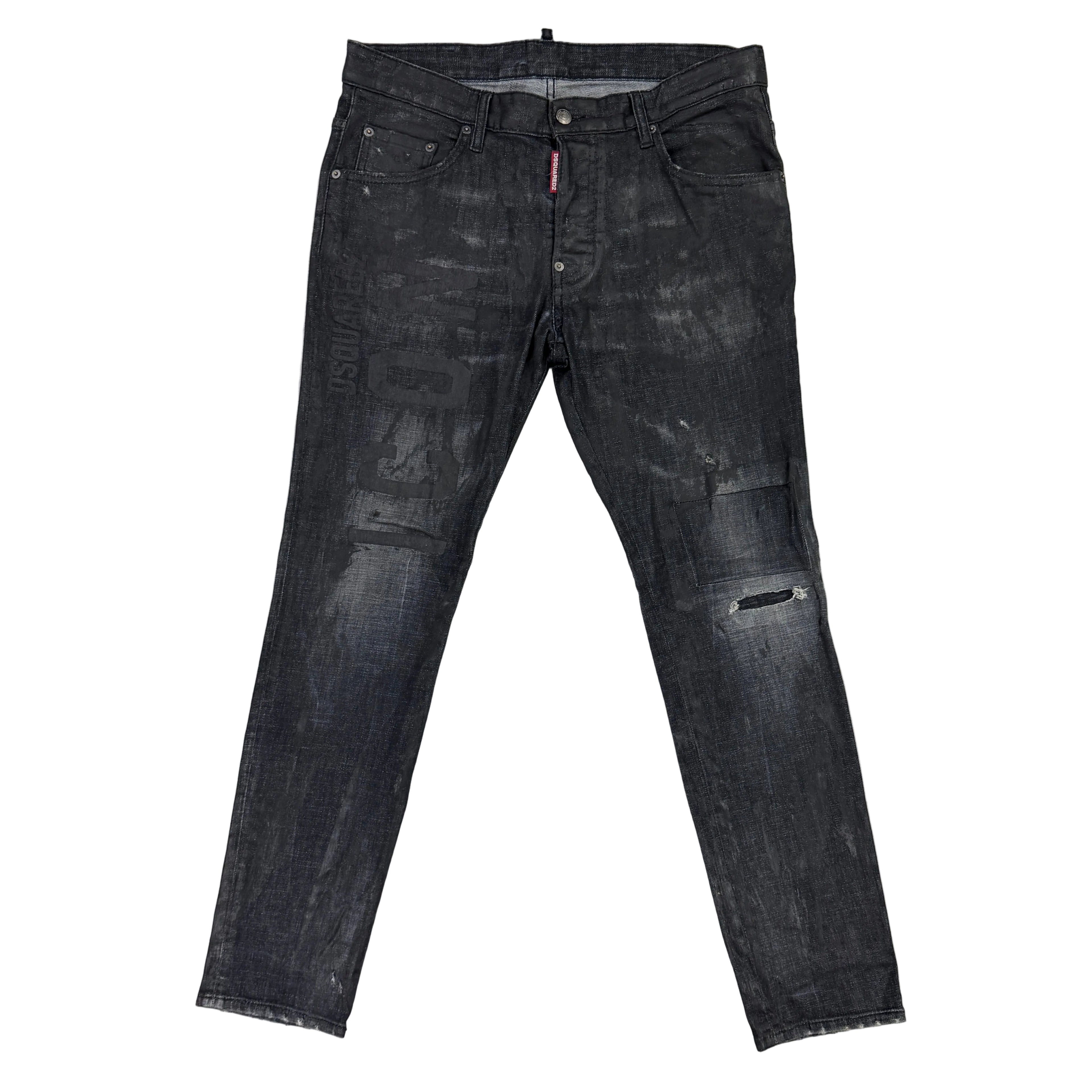 Dsquared2 Men’s Black Distressed Jeans - 48 (Uk 32)