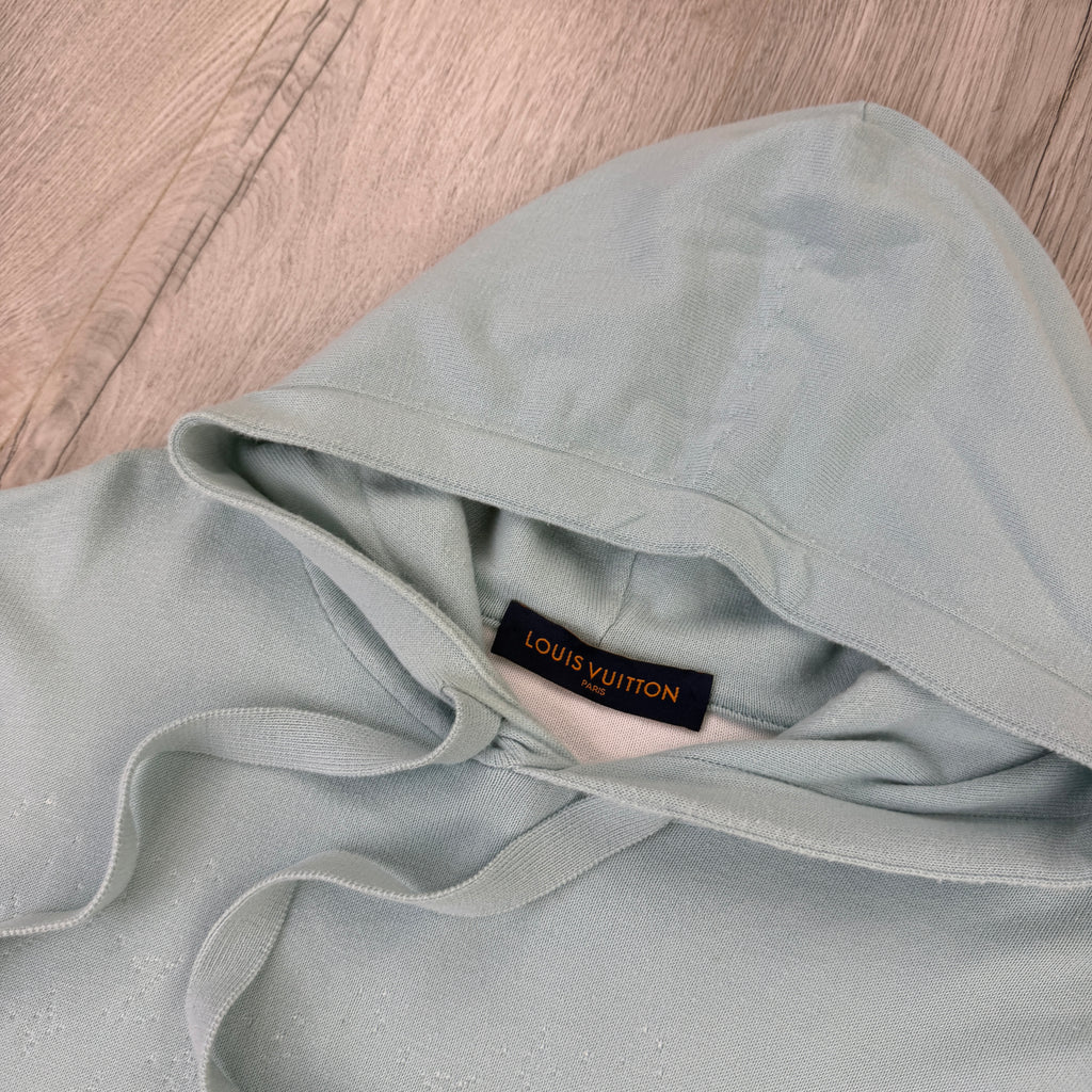 Louis Vuitton Men’s Baby Blue Monogram Gradient Pullover Hoodie - Medium