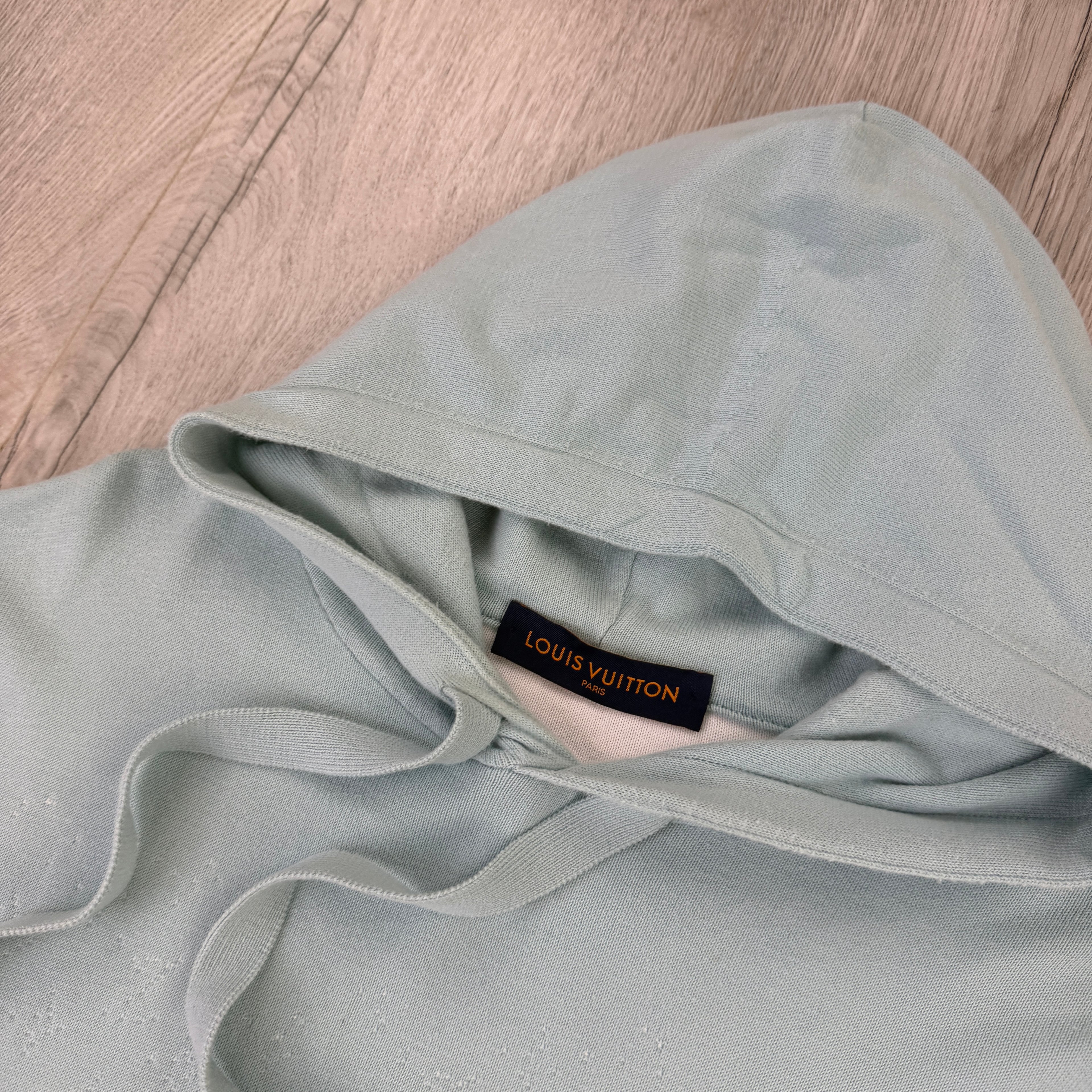 Louis Vuitton Men’s Baby Blue Monogram Gradient Pullover Hoodie - Medium