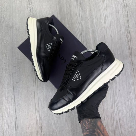 Prada Men’s Black & White Trainers - Uk 8