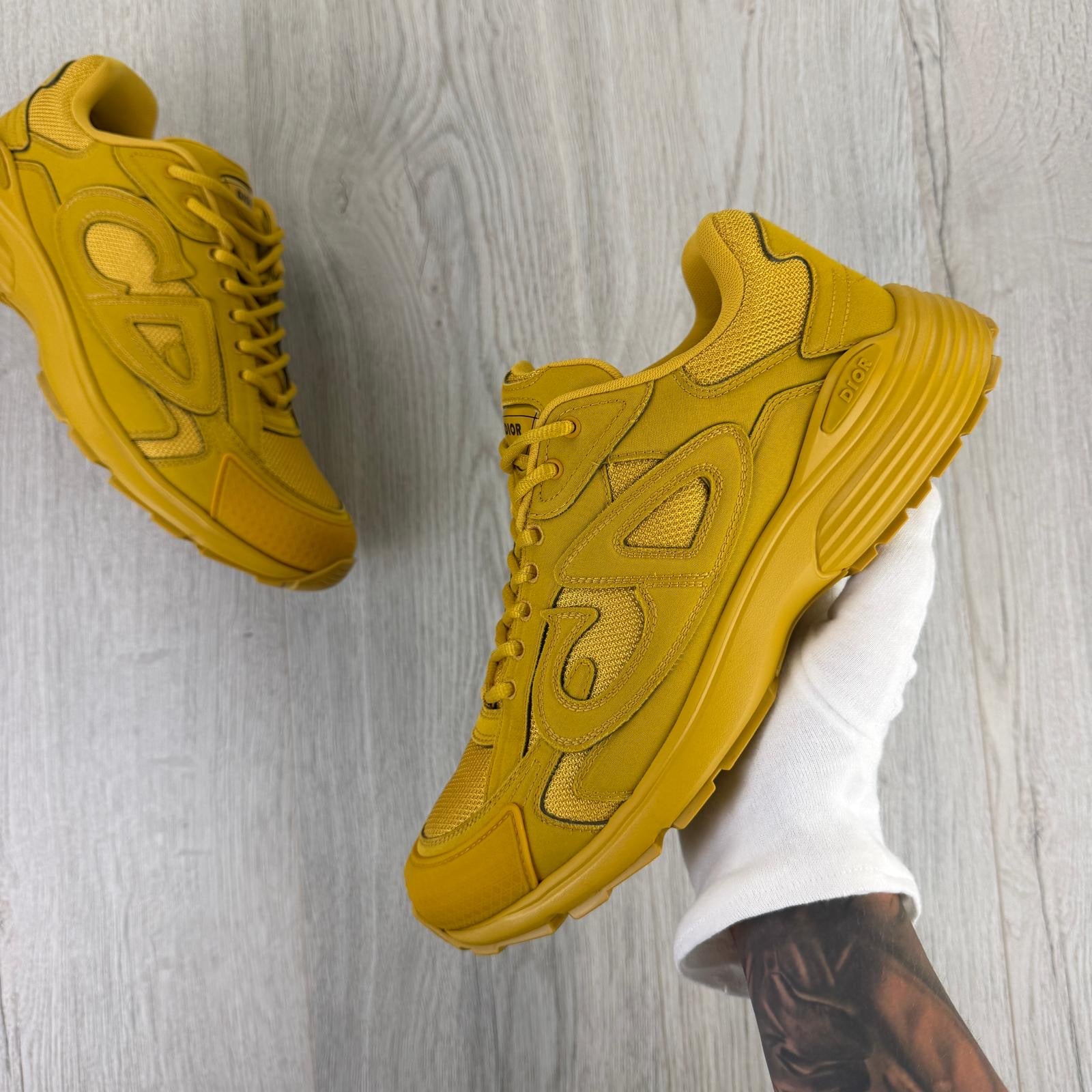Dior x Stone Island B30 Men’s Yellow Trainers - Uk 9