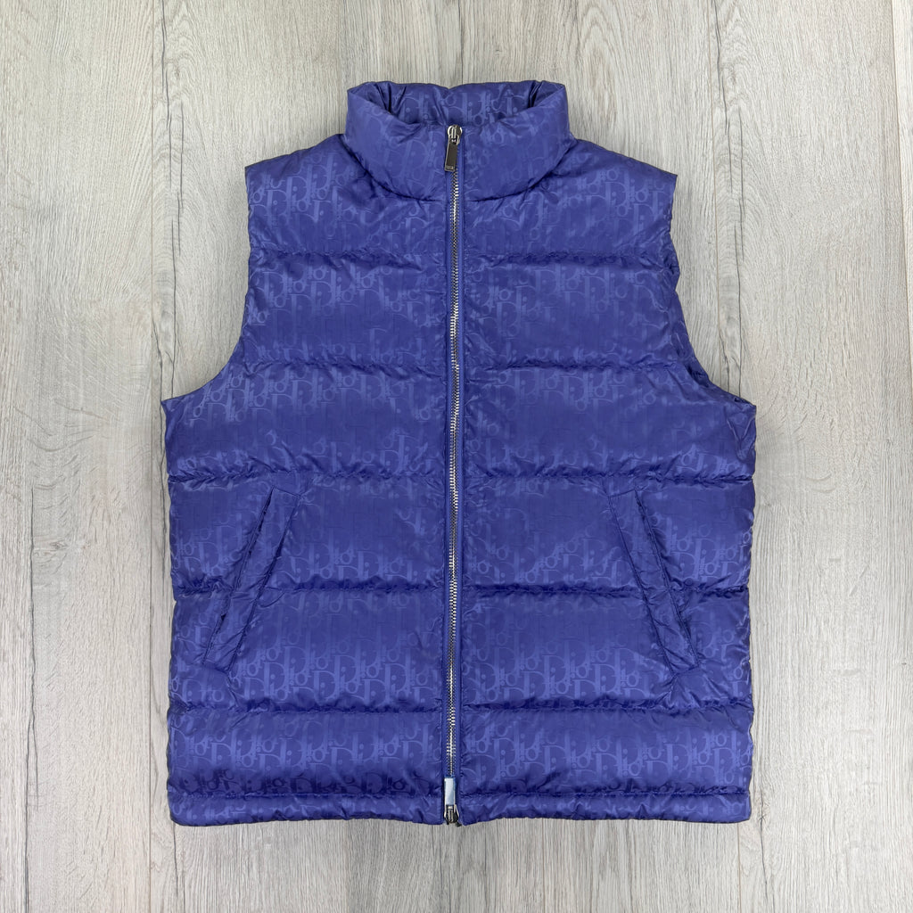 Dior Men’s Oblique Purple Zip-up Down Bodywarmer - 50 (M/L)