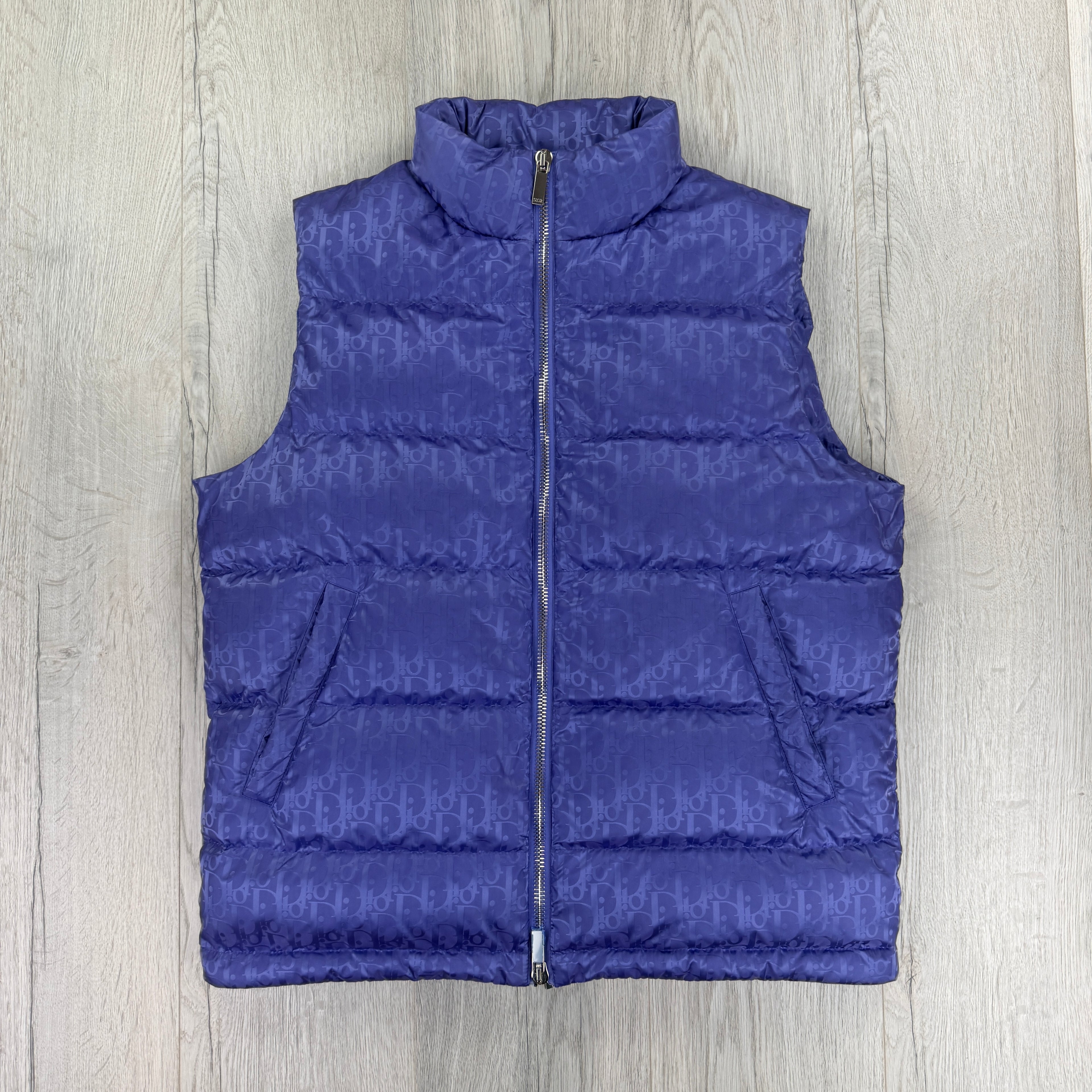 Dior Men’s Oblique Purple Zip-up Down Bodywarmer - 50 (M/L)