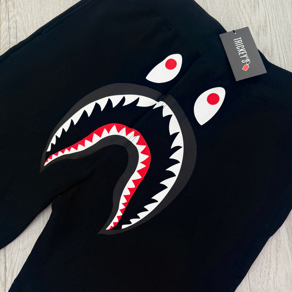Bape Men’s Black Front Shark Shorts