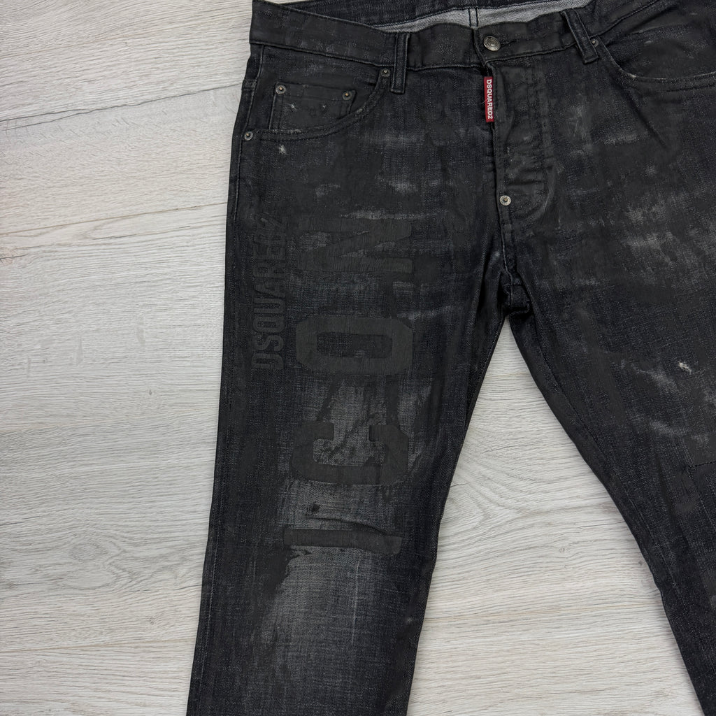 Dsquared2 Men’s Black Distressed Jeans - 48 (Uk 32)