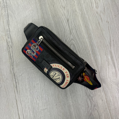 Gucci Men’s GG Black Belt Bag Supreme Patch