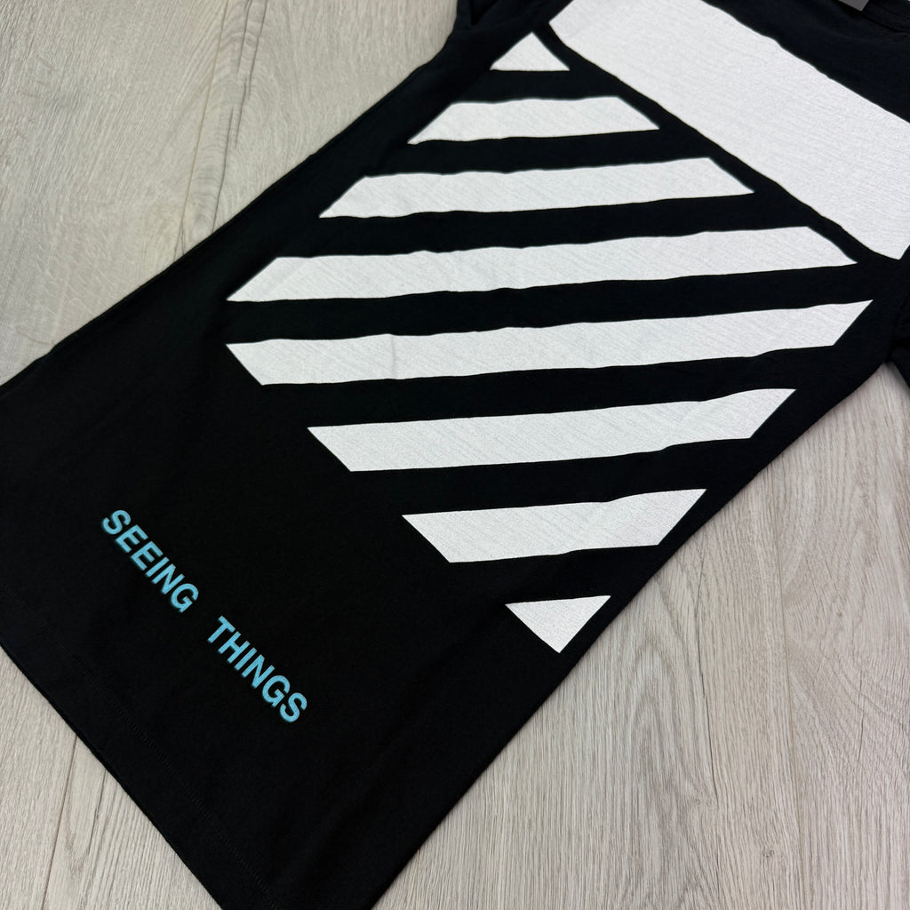 Off White Men’s ‘Seeing Things’ Black Longsleeve T-shirt - XXS