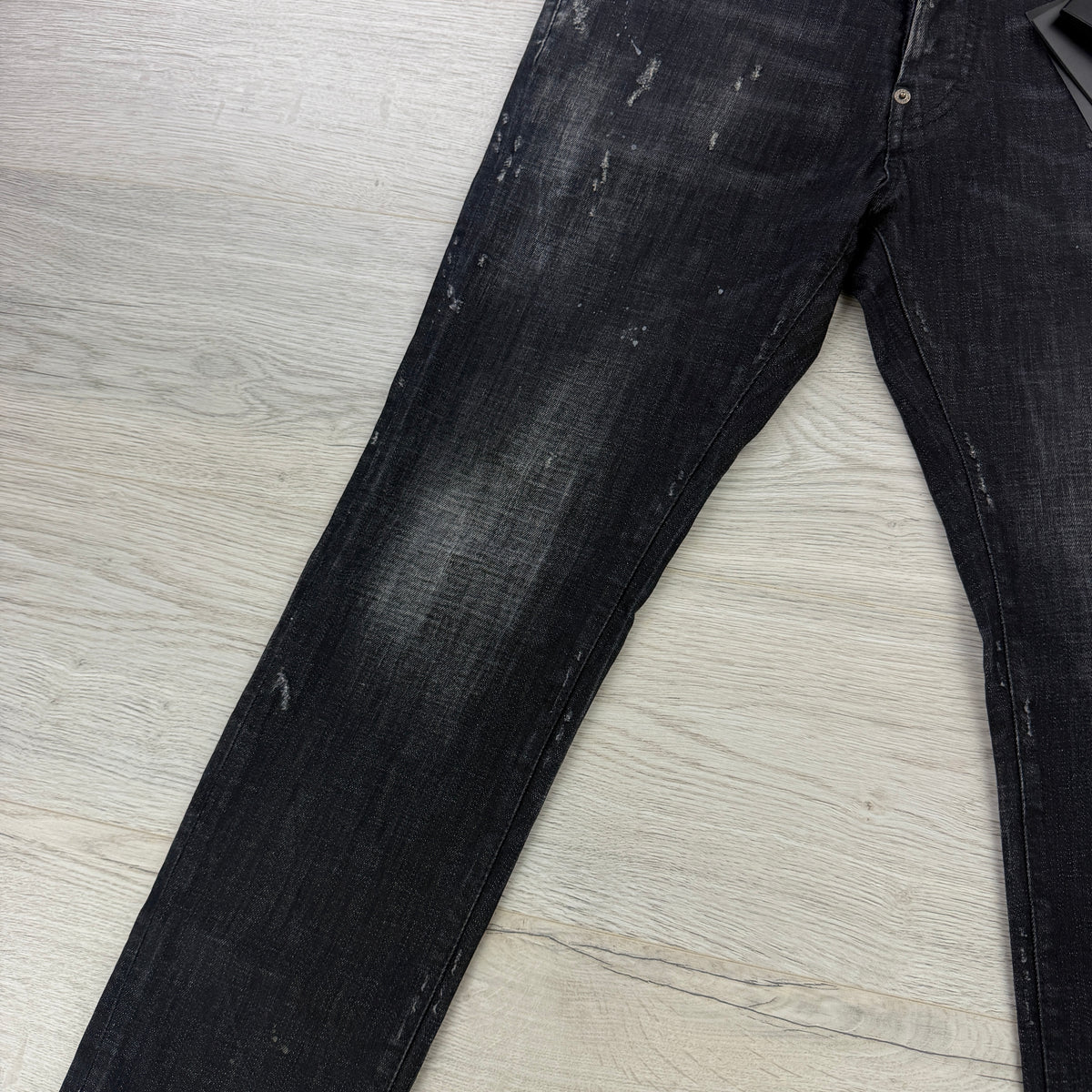 Dsquared2 Men’s Black Distressed Skater Jeans - 44 (Uk 30)