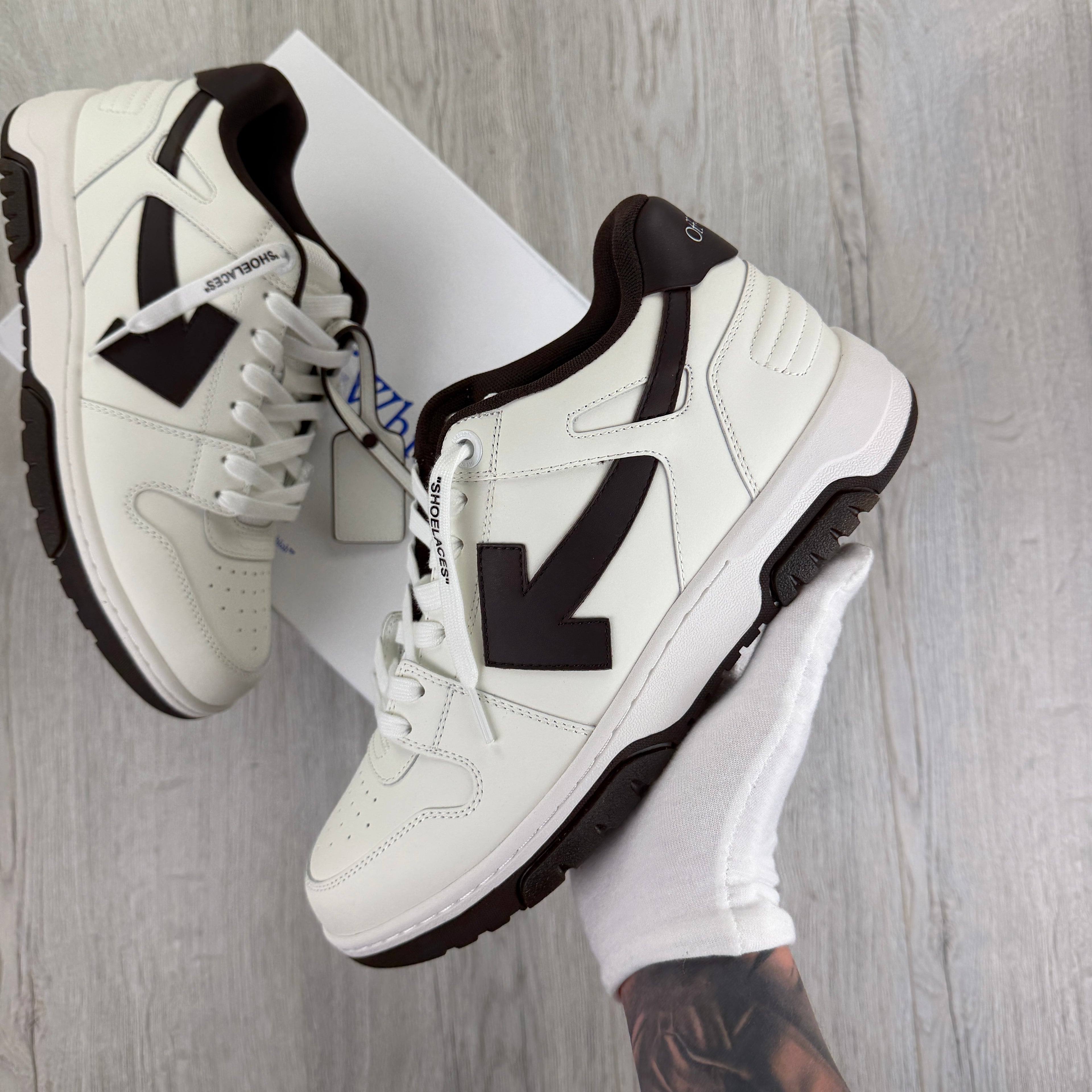 Off-White Men’s Brown & White Low Trainers