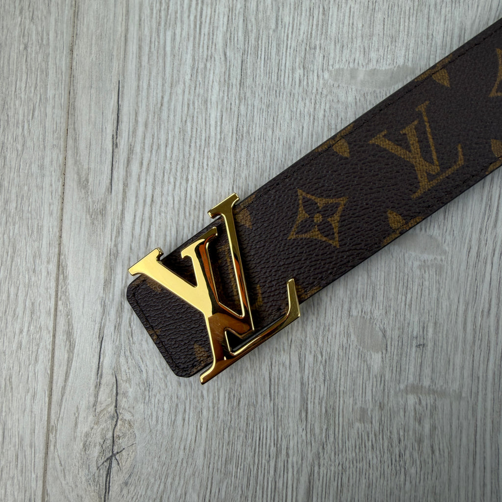 Louis Vuitton Men’s Reversible Brown Monogram / Black 40MM Gold Belt