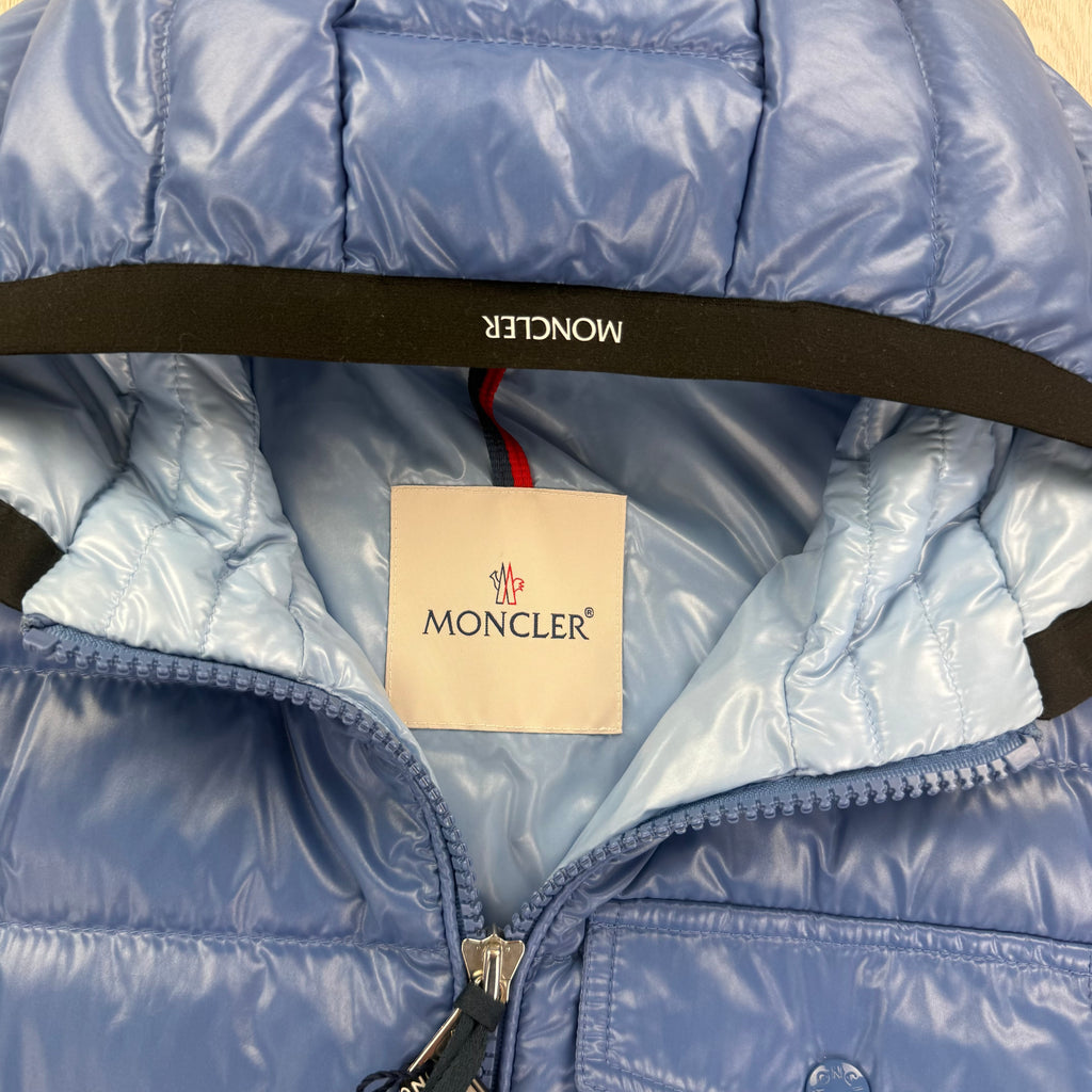 Moncler Morellet Men’s Ragot Baby Blue Hooded Gilet - Size 2