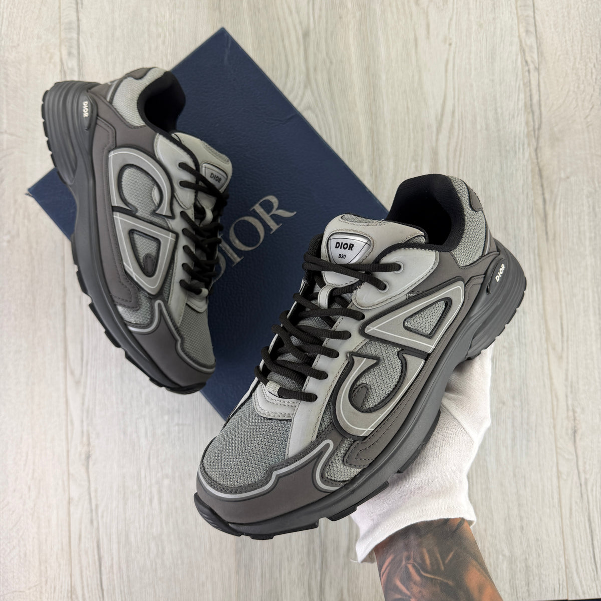 Dior B30 Men’s Dark Grey Anthracite Runners - 43 (Uk 9)
