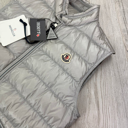 Moncler Men’s Silver GUI Down Gilet - Size 1