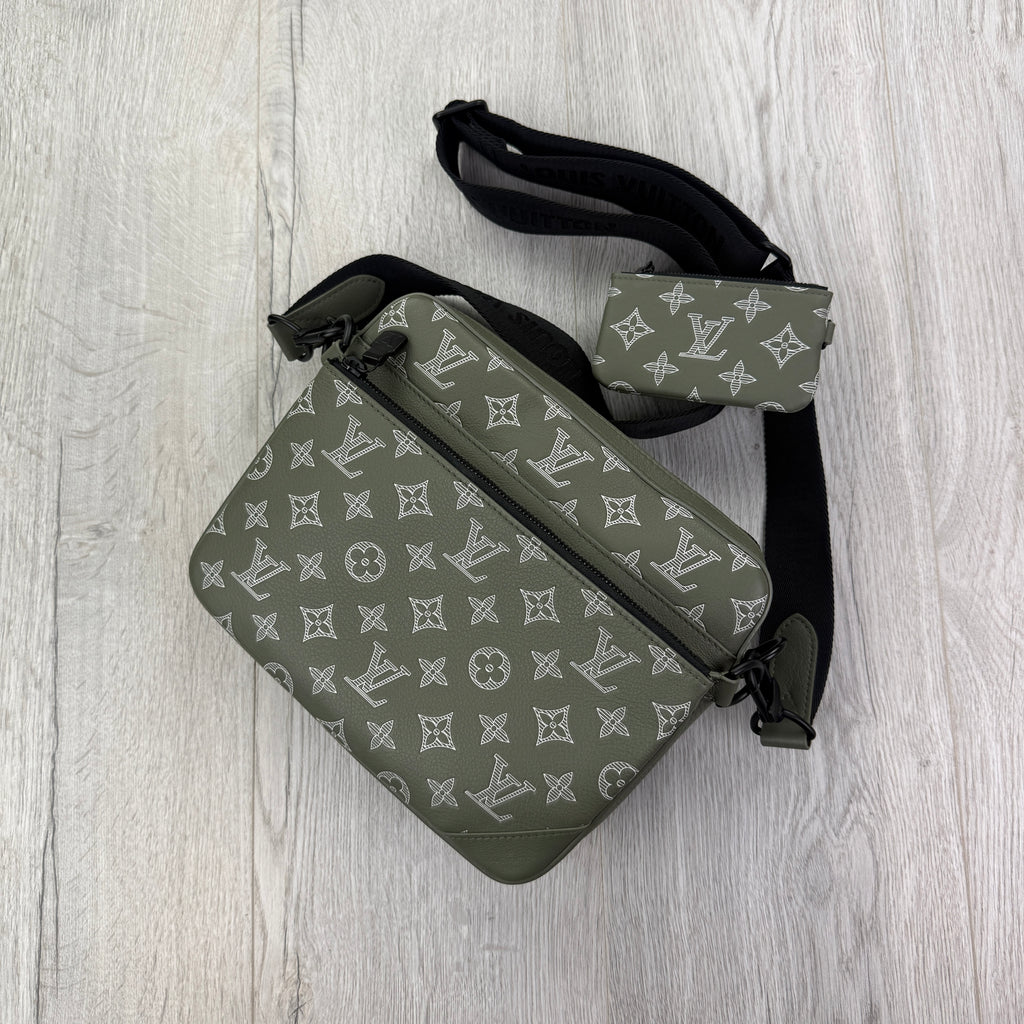 Louis Vuitton Men’s Olive / Khaki Monogram Trio Messenger Bag