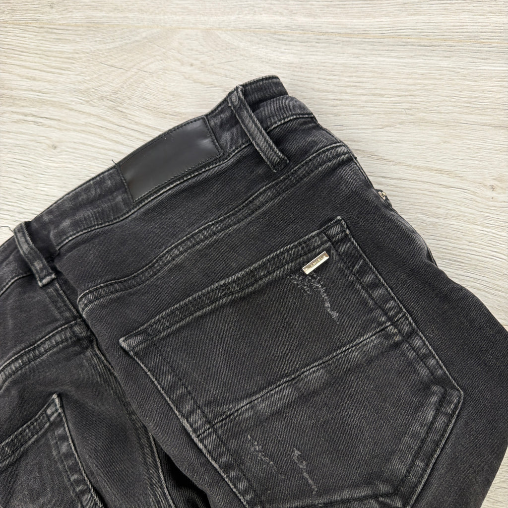 Amiri Men’s MX1 Aged Black Distressed Jeans - Uk 32