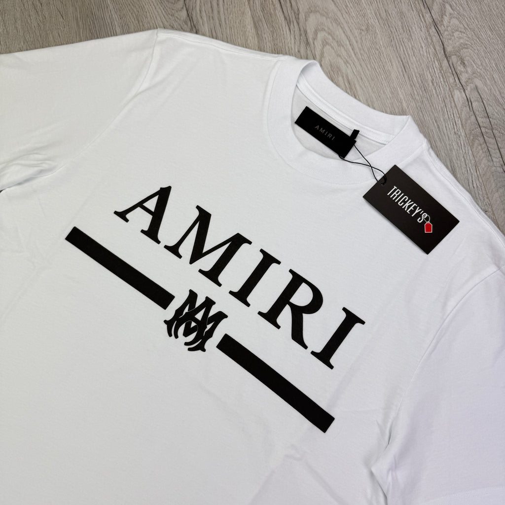 Amiri Men’s White Bar Logo T-shirt