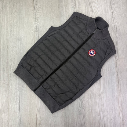 Canada Goose Men’s Dark Grey Padded / Knitted Gilet - Medium