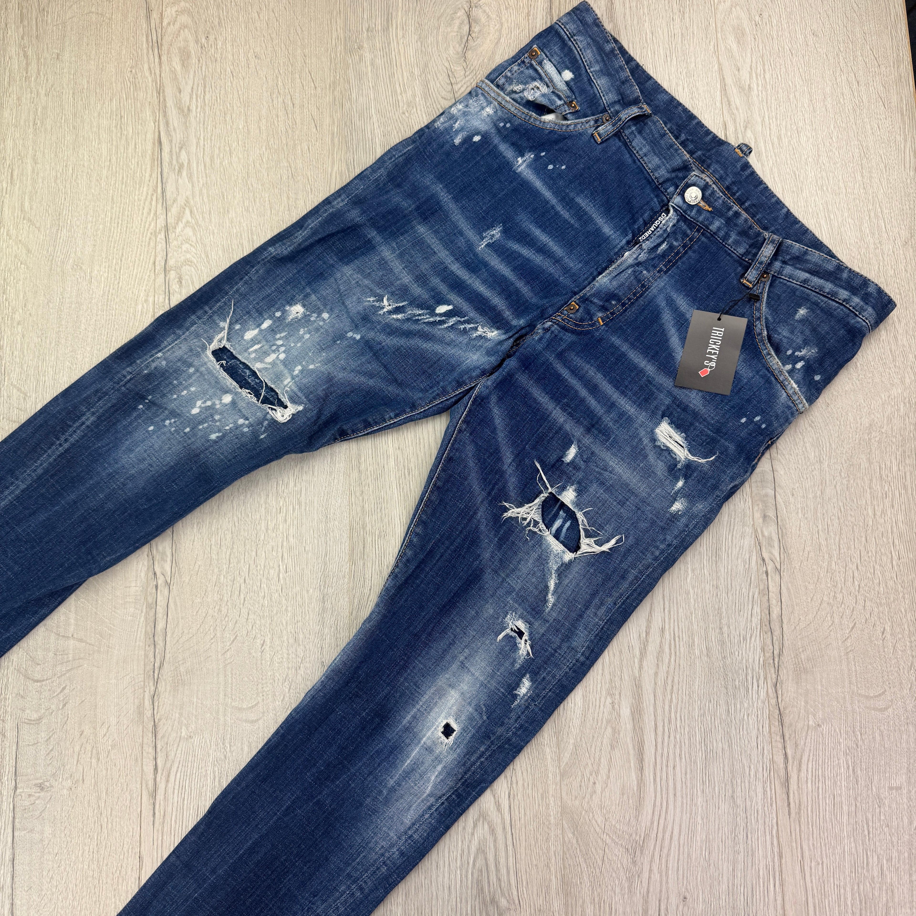 Dsquared2 Men’s Denim Distressed Classic Kenny Style Jeans - 48 (Uk 32)