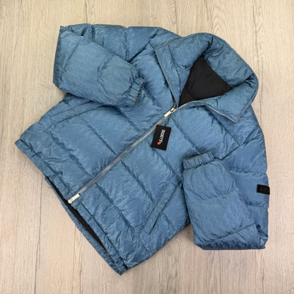 Dior Men’s Baby Blue Zip-up Oblique Down Jacket - 46