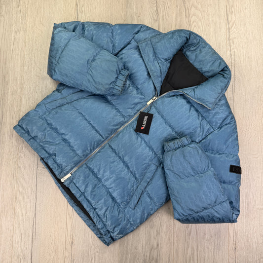 Dior Men’s Baby Blue Zip-up Oblique Down Jacket - 46