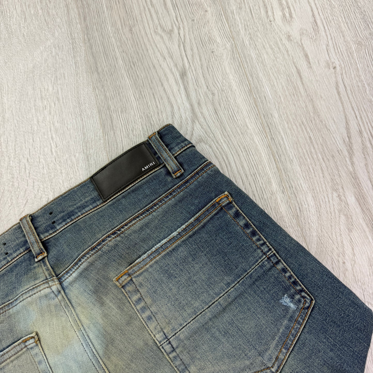 Amiri Men’s Blue MX1 Distressed Ripped Jeans - Uk 32