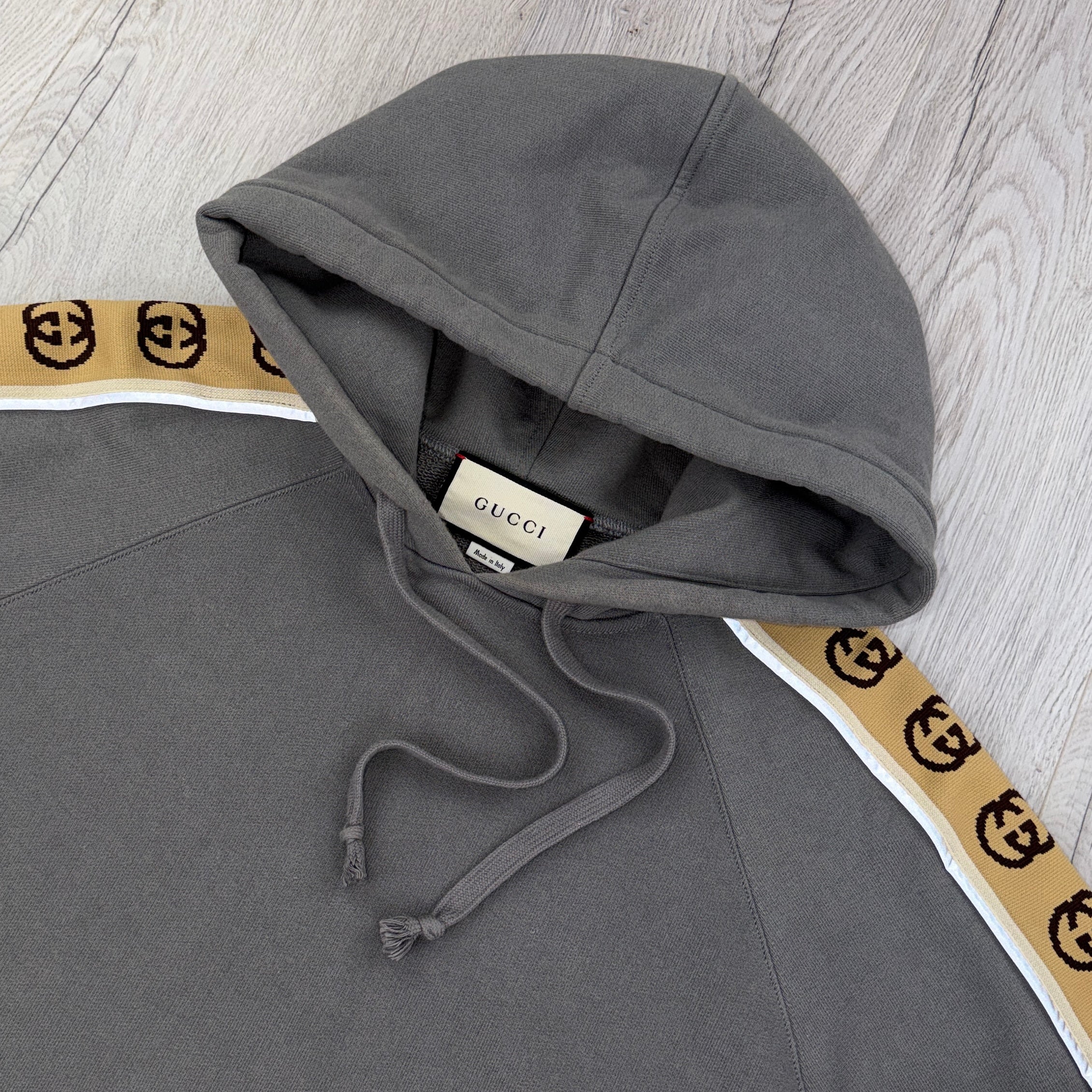 Gucci Men’s Grey Pullover Hoodie - Medium