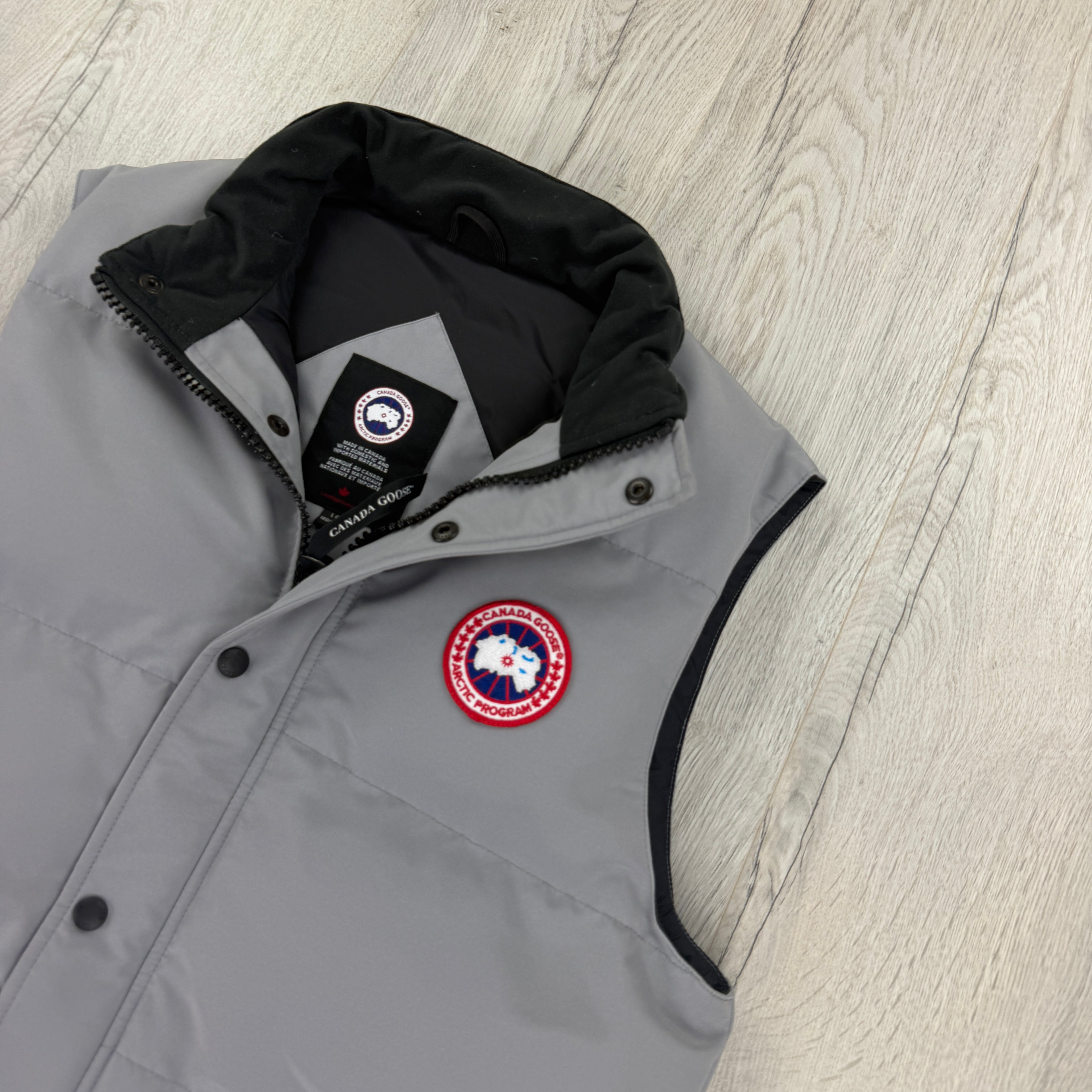 Canada Goose Men’s Grey Free Style Vest Bodywarmer - Large