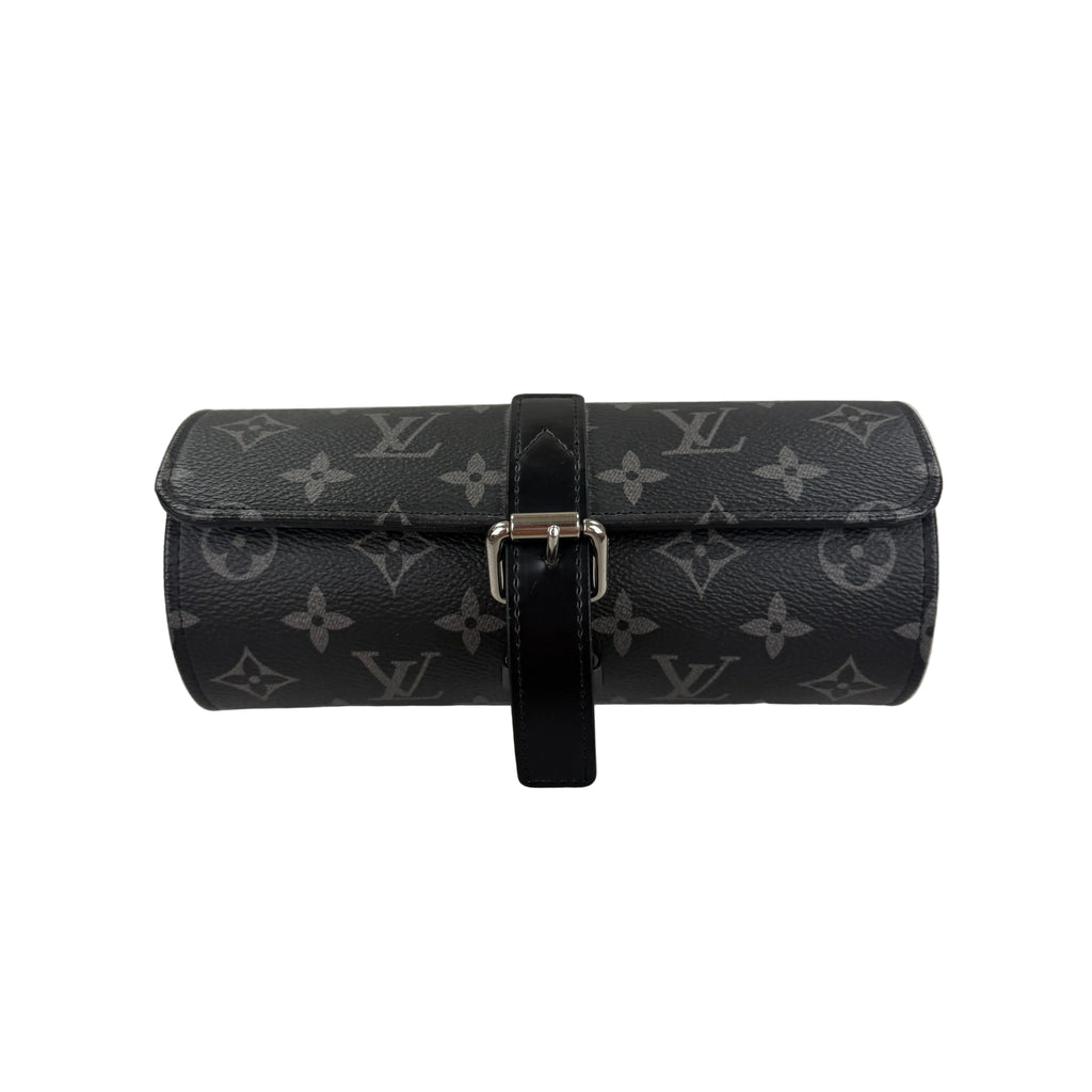 Louis Vuitton Black Monogram 3 Watch Case