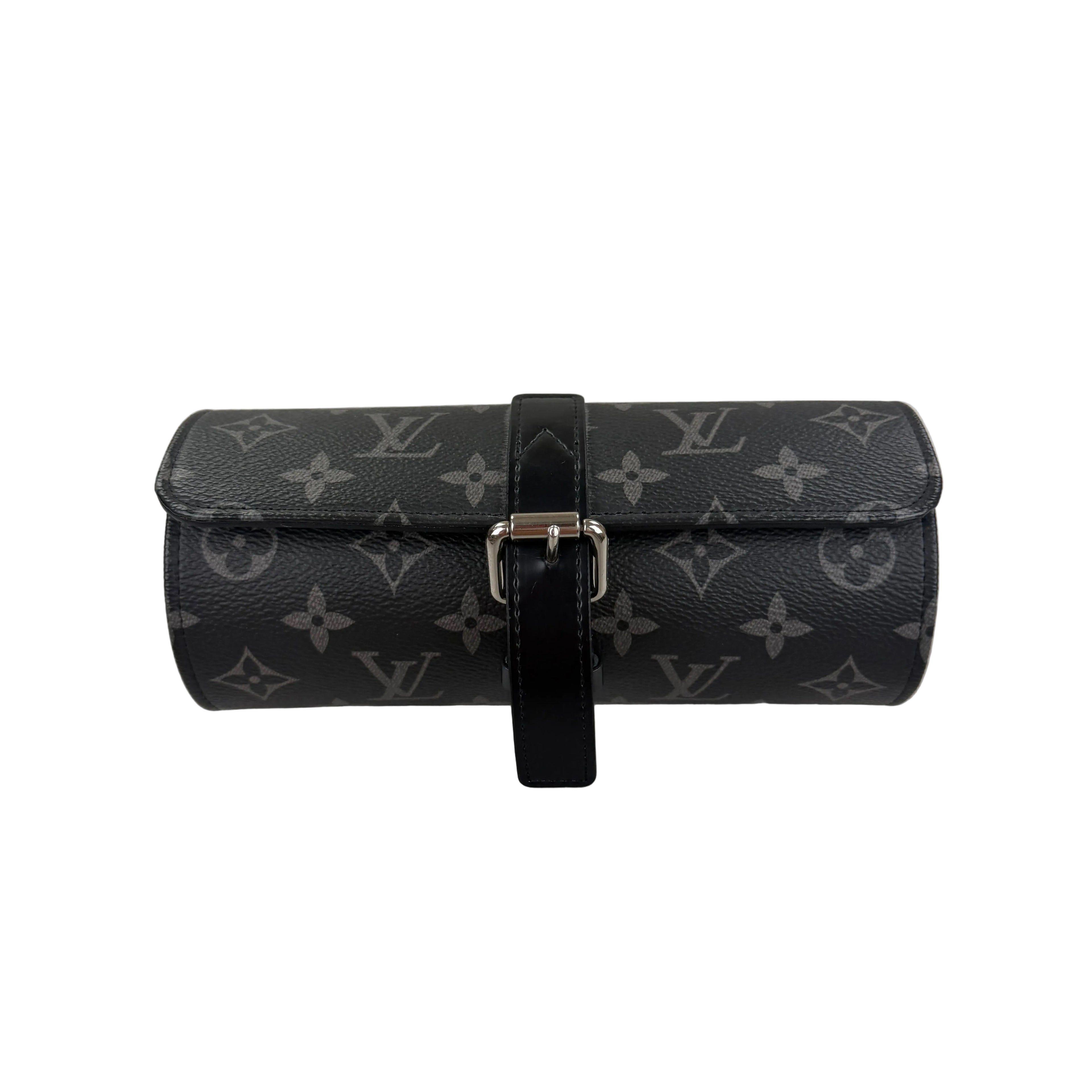 Louis Vuitton Black Monogram 3 Watch Case