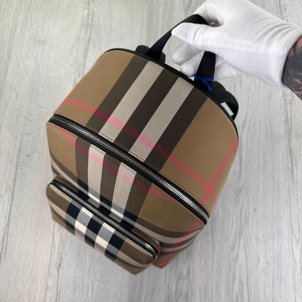 Burberry Men’s Check Print Backpack
