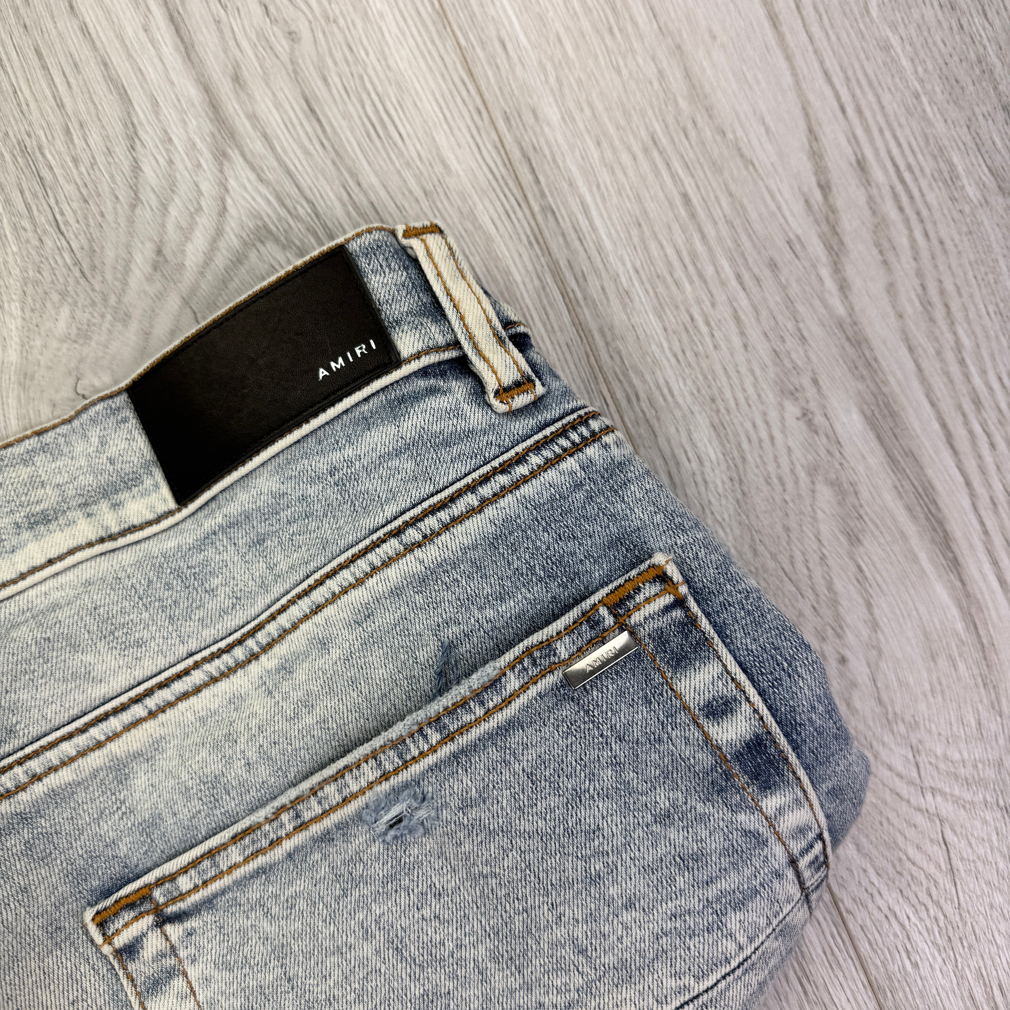 Amiri MX1 Men’s Blue Distressed Jeans