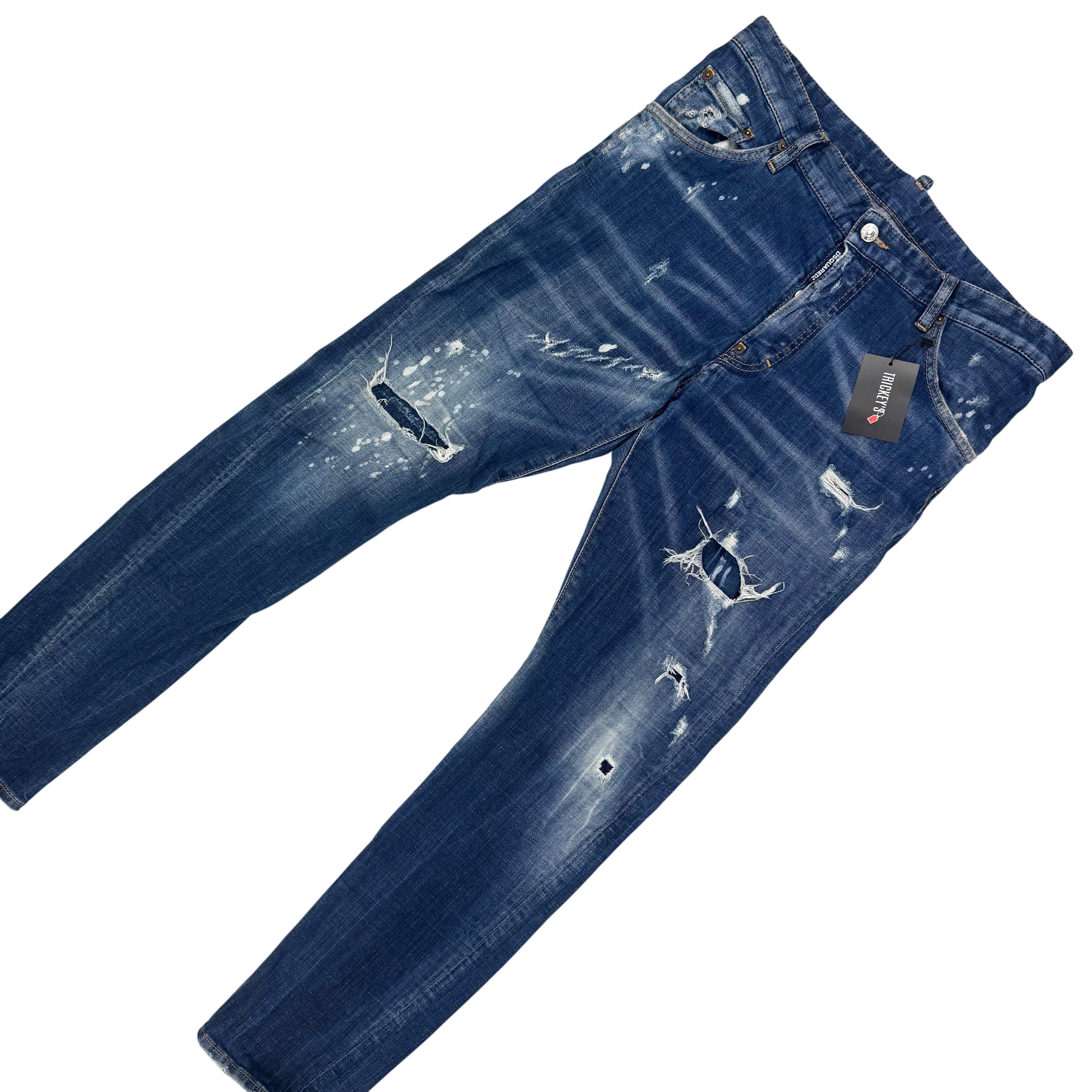 Dsquared2 Men’s Denim Distressed Classic Kenny Style Jeans - 48 (Uk 32)