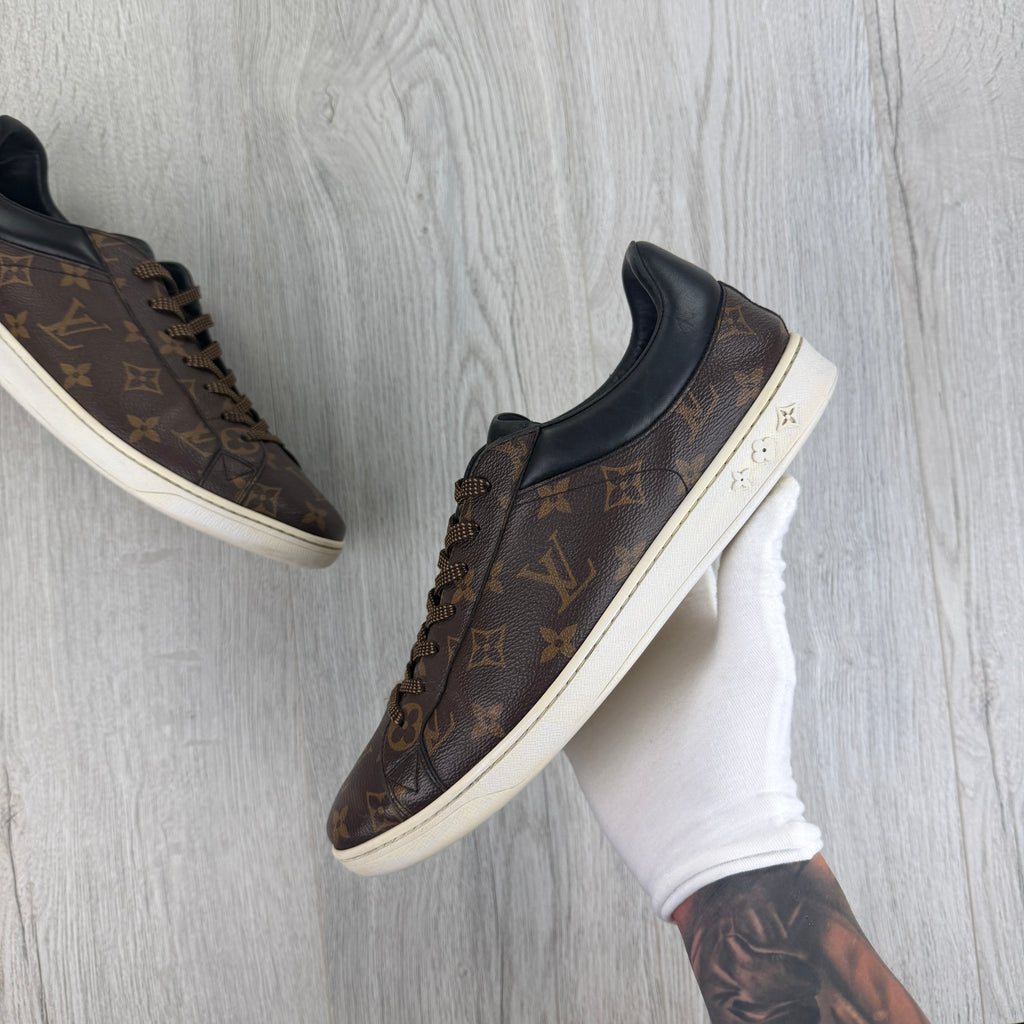 Louis Vuitton Men’s Brown Monogram Low Leather Sneakers - Uk 9