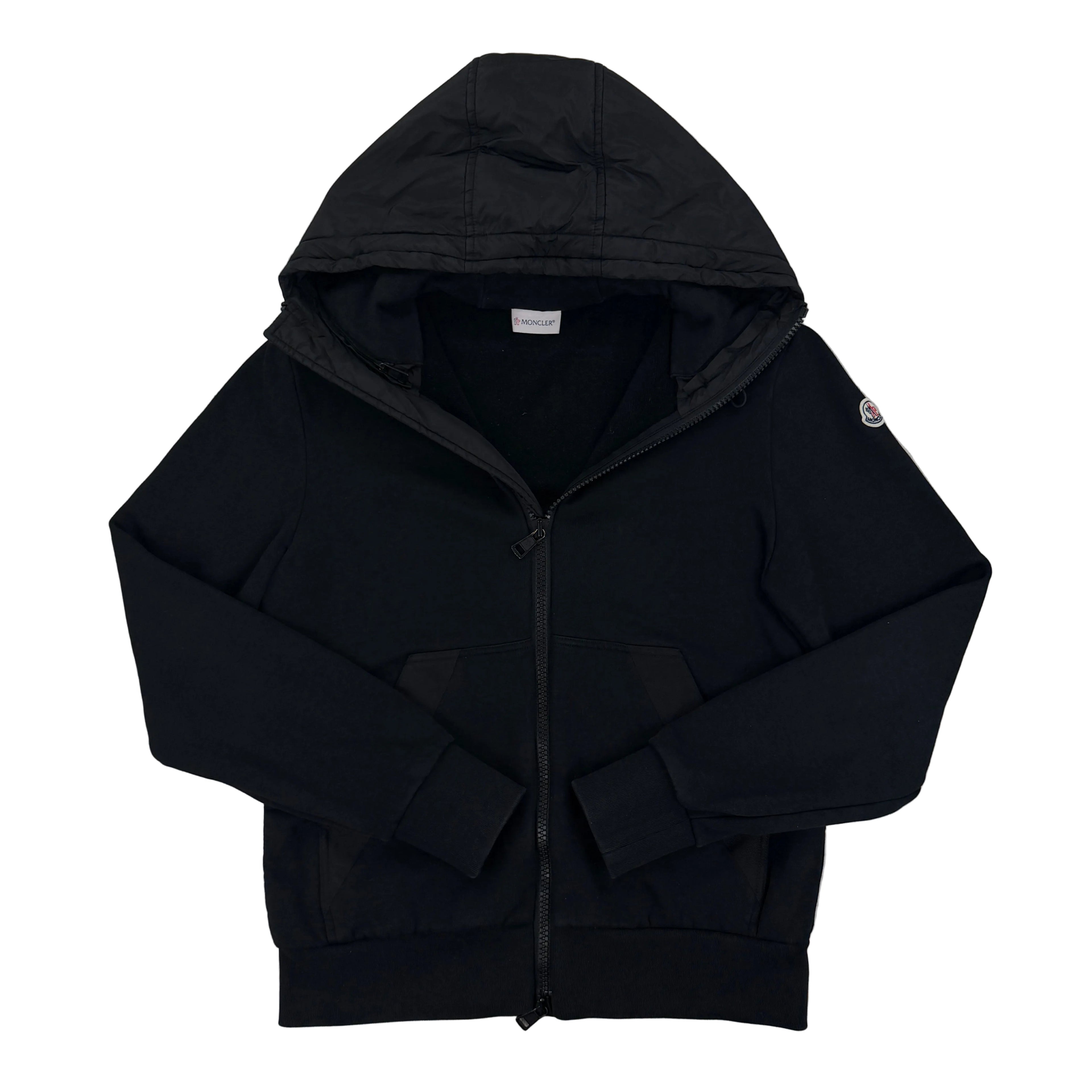 Moncler Men’s Black Hoodie / Maglia Cardigan - Small