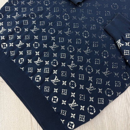 Louis Vuitton Men’s Navy Gradient Crewneck Jumper - Medium