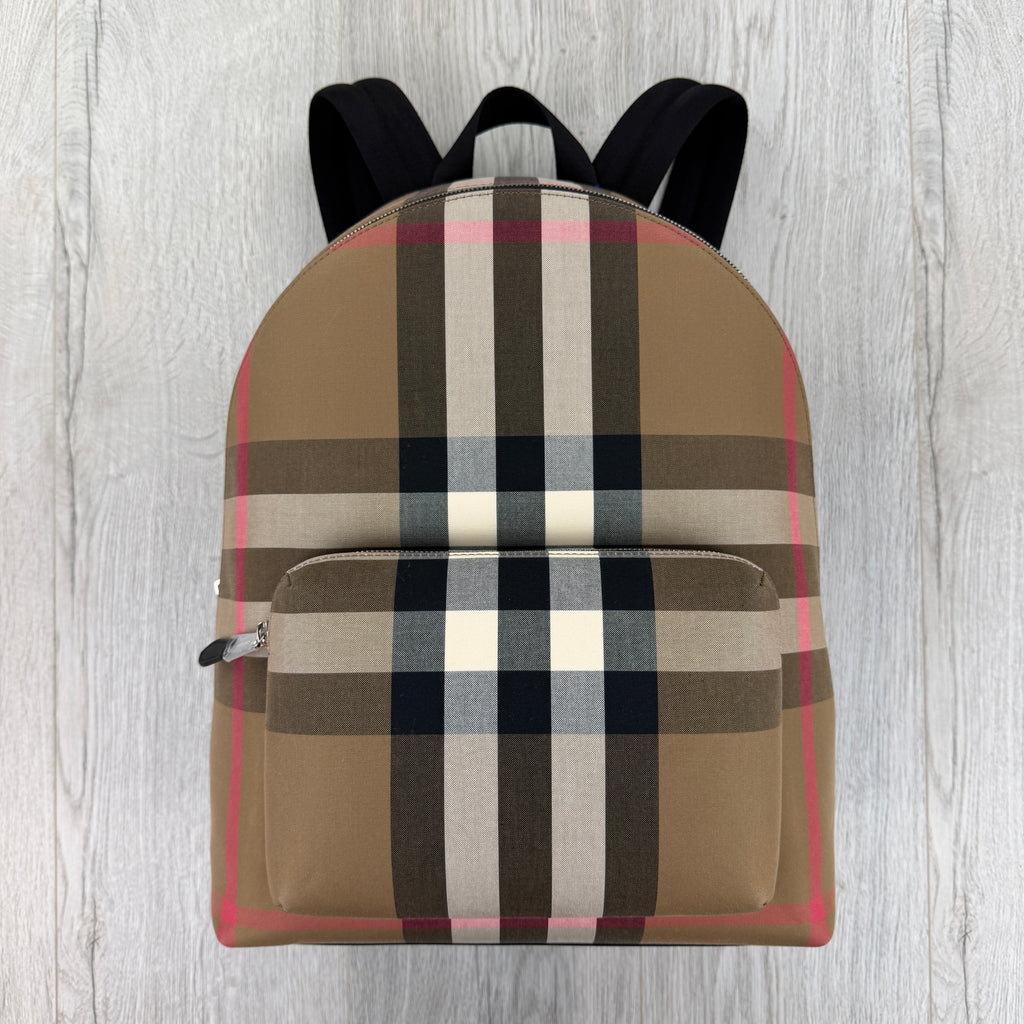Burberry Men’s Check Print Backpack